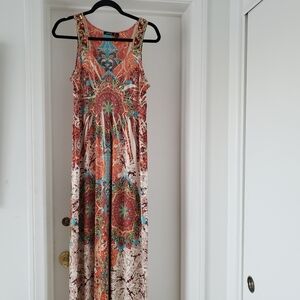 APT.9 colorful sleevless maxi womens dress size M
